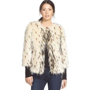 Kristen Blake Spotted Faux Fur Jacket Sz XL